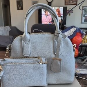 Elegant Light Gray Handbag Set